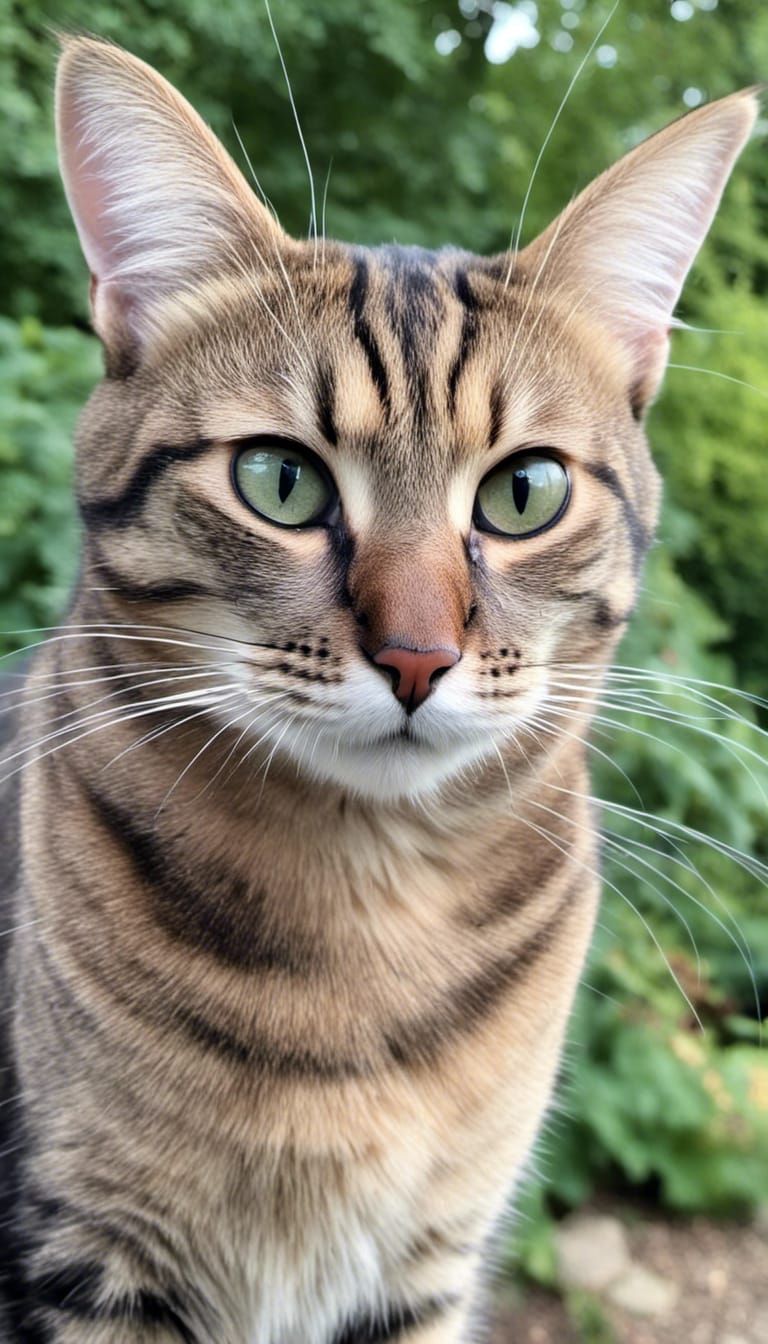 Betty the Cat Runs Through Wild Garden