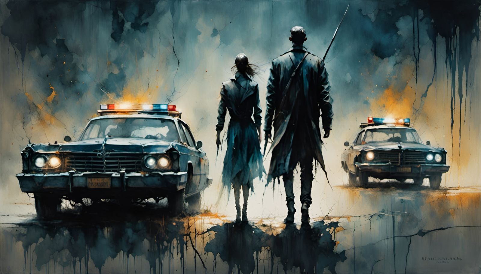 Couple with Knives Confronted by Police