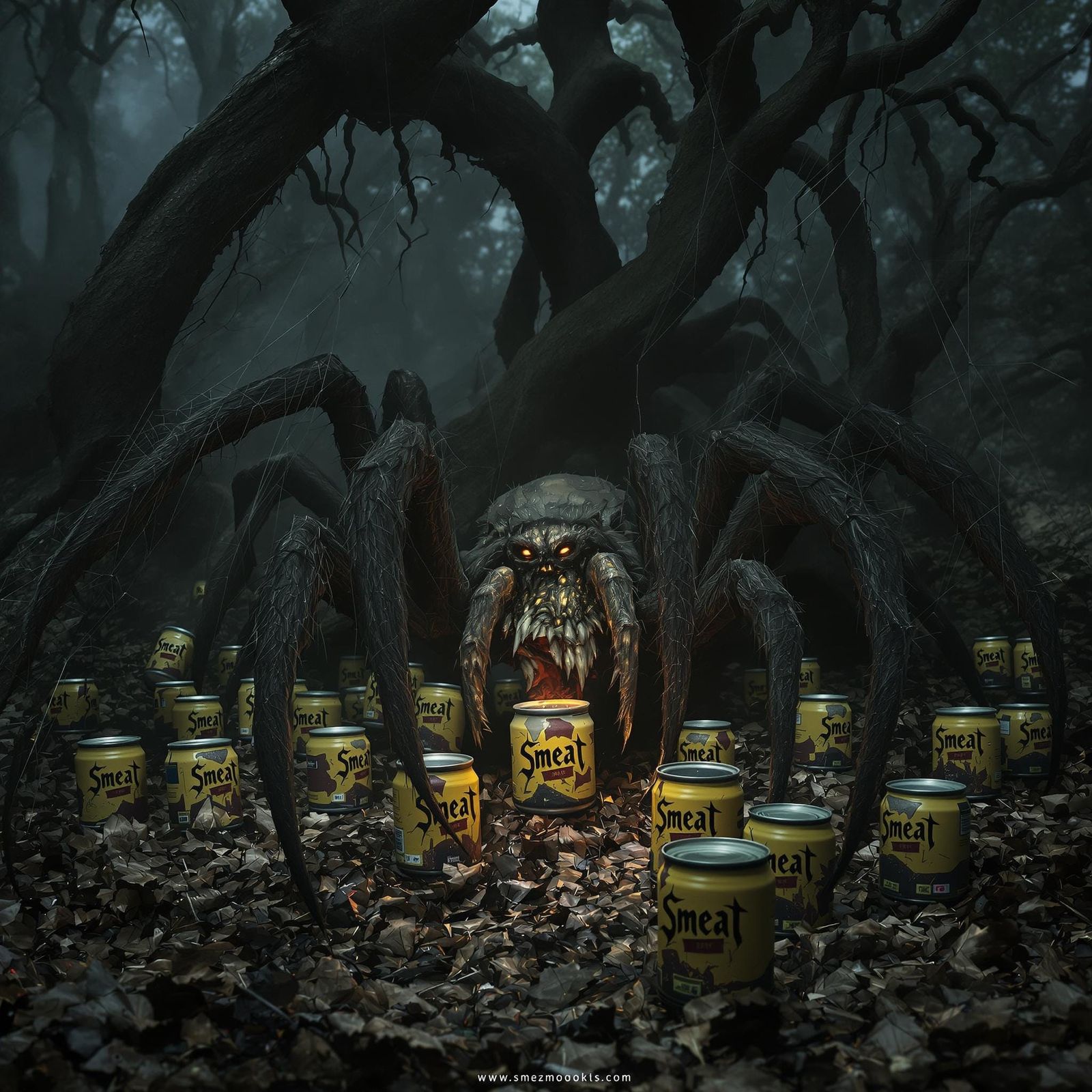 Twisted Forest, Smeat Cans Devoured by Giant Spider