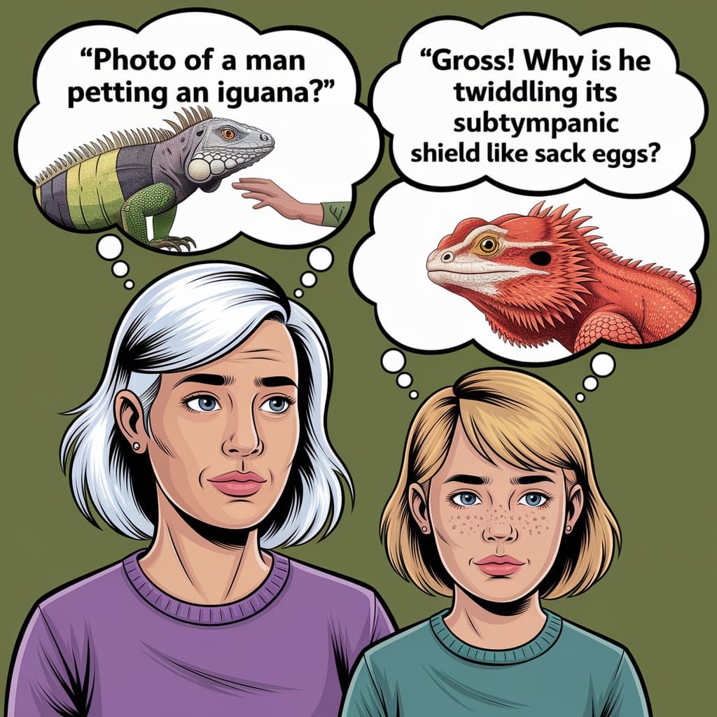 Comic Strip: Mom and Nonbinary Offspring Discuss Reptiles