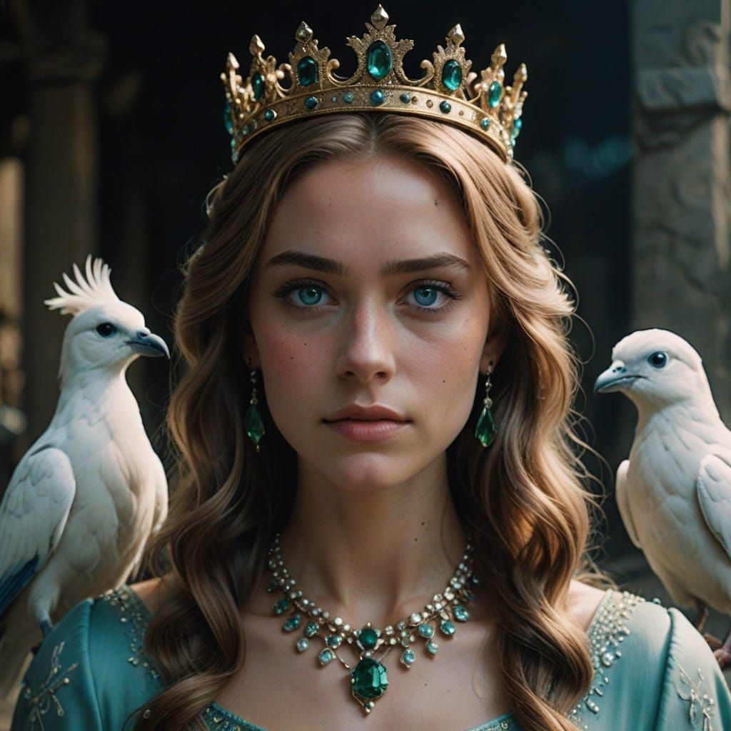 Regal Princess in Emerald Crown