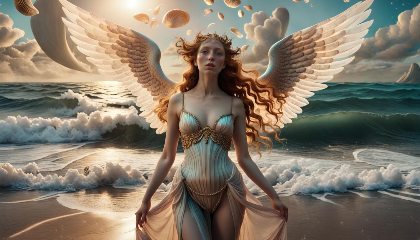 Birth of Venus, Digital Renaissance Painting