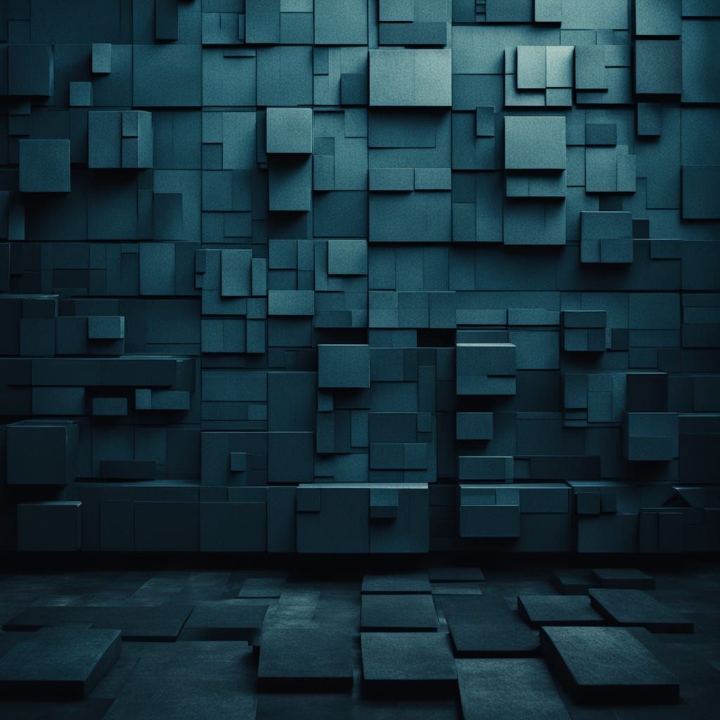 Atmospheric Film Still with Intricate Square Patterns