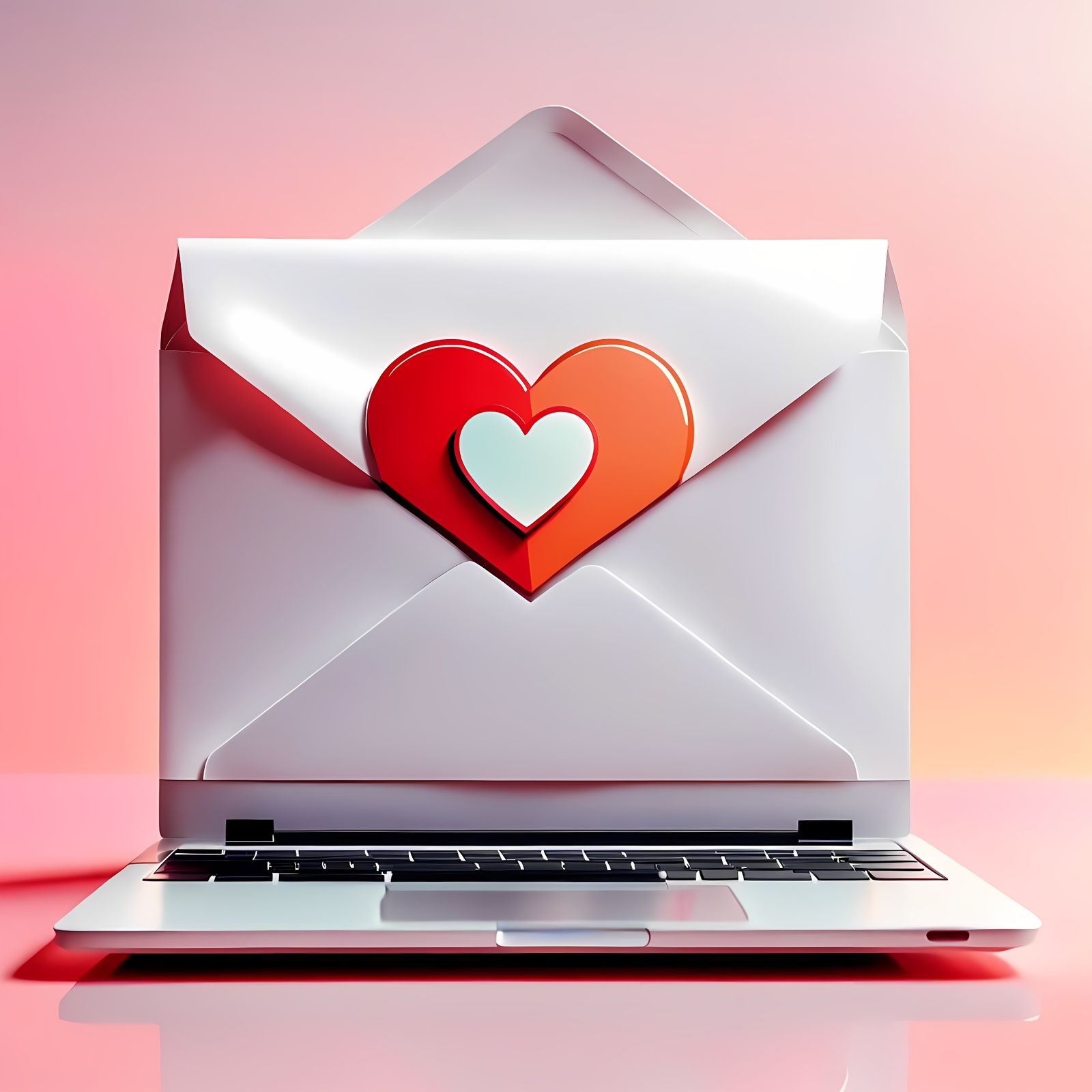 Retro Tech Love Note in Pixel Art Style