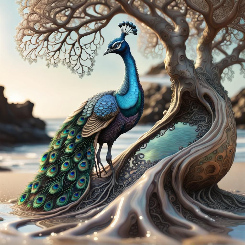 Bioluminescent Alien Garden of Diverse Delights