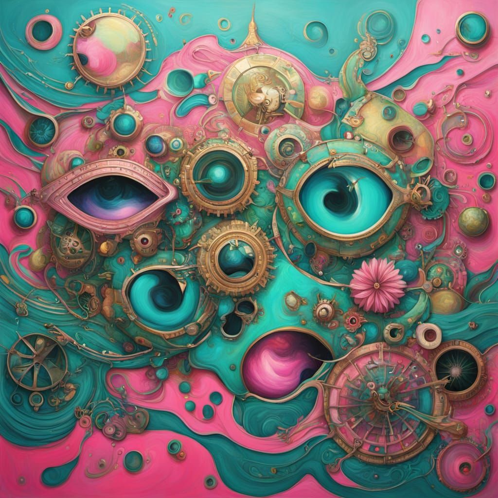 Surreal Abstract Painting of Bahama Sunshade