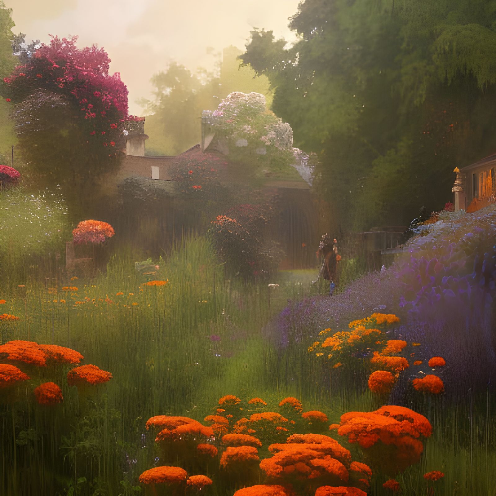 Impressionist Hemp Garden Concept Art