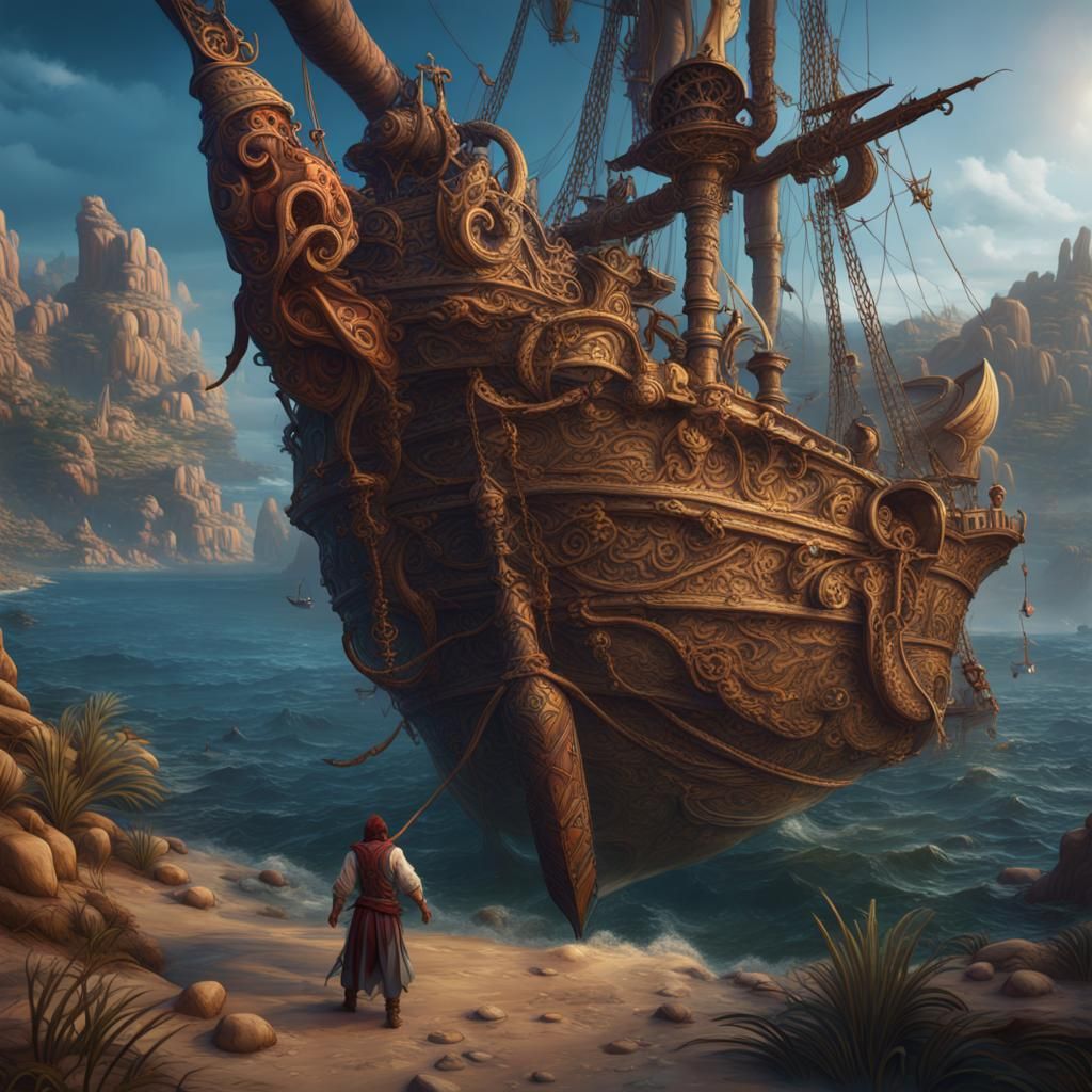 Sinbad the Sailor: Detailed Fantasy Concept Art