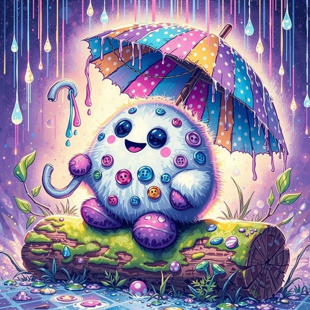 Mushroom Spirit in Grunge Post-Apocalypse Scene