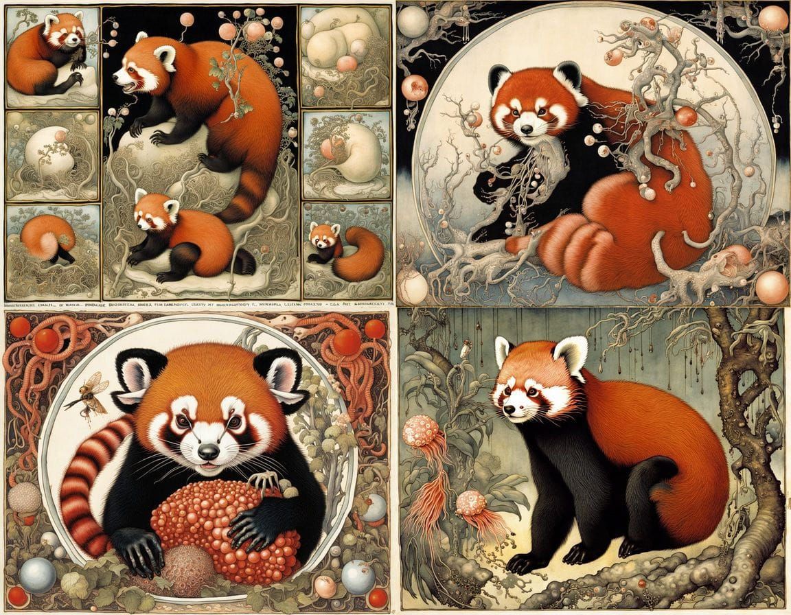 Surreal Japanese Anatomy in Deep Noctilucent Hues