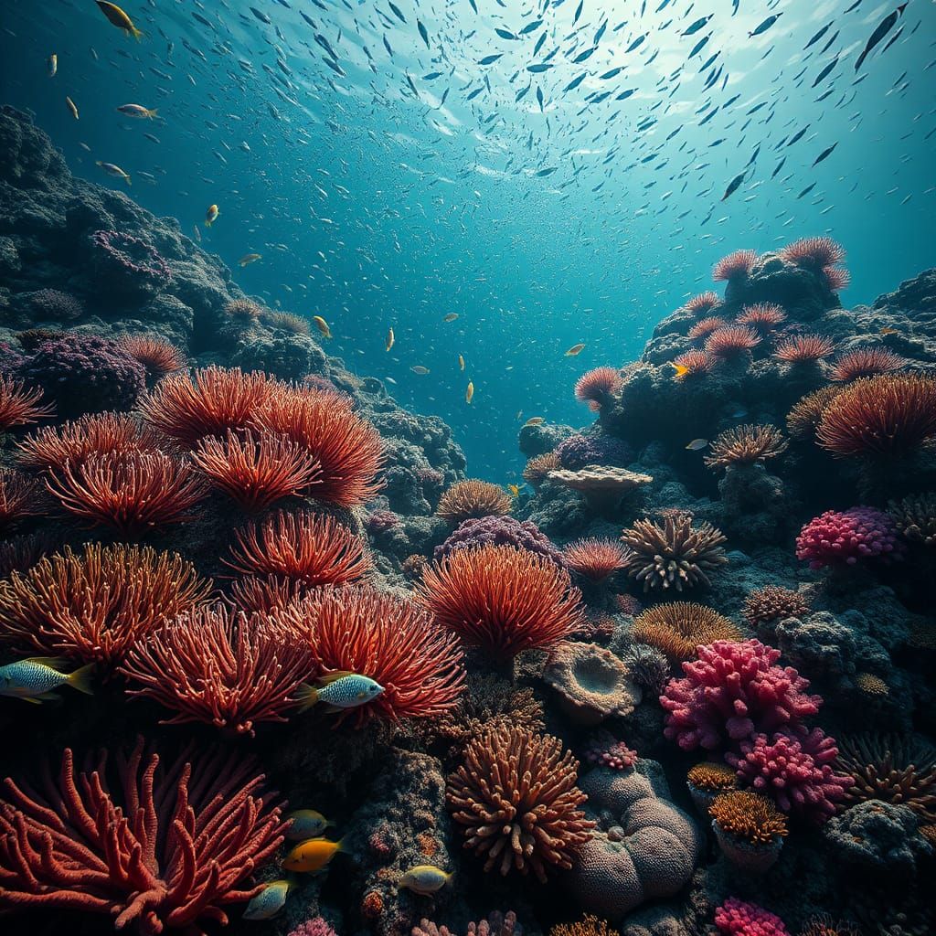 Hyperrealistic Coral Reef Ecosystem in HDR