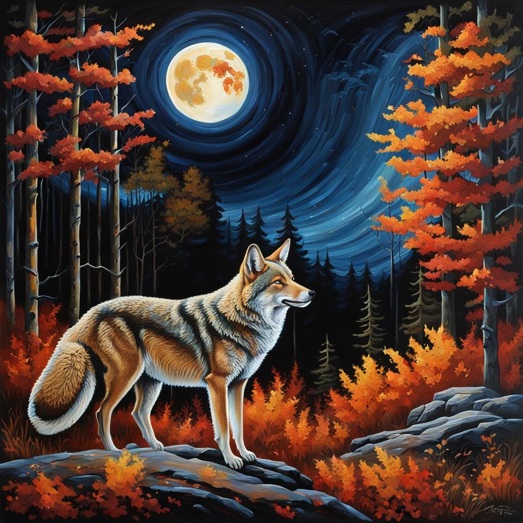 Coyote - Autumn night
