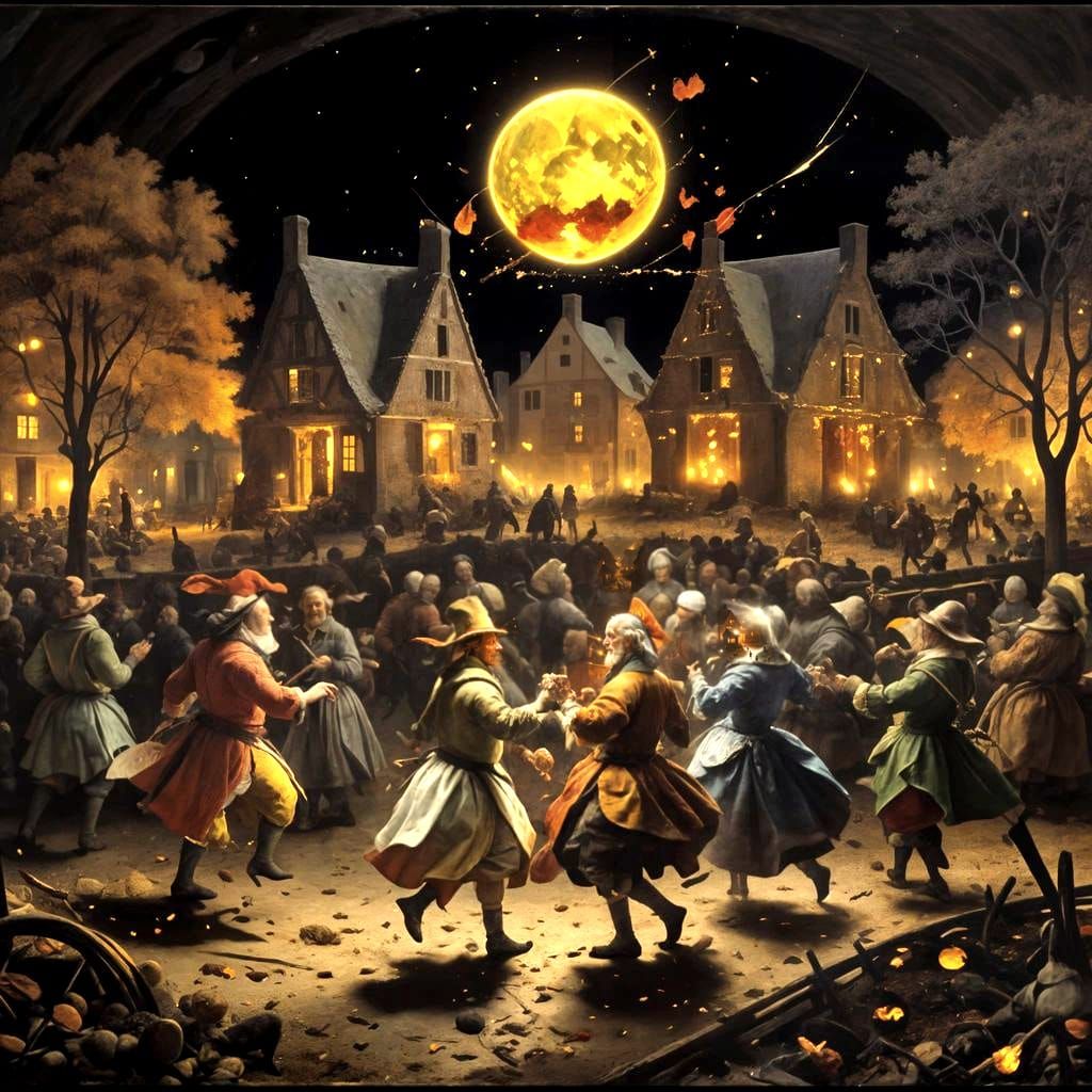 Flemish Village Celebrates Equinox in Cosmic Laser Art