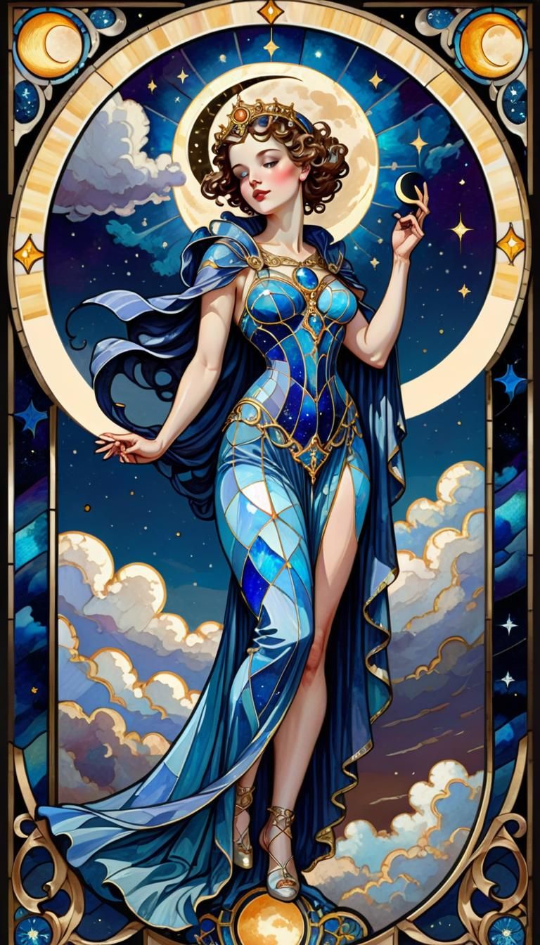 Stained Glass Queen of the Night