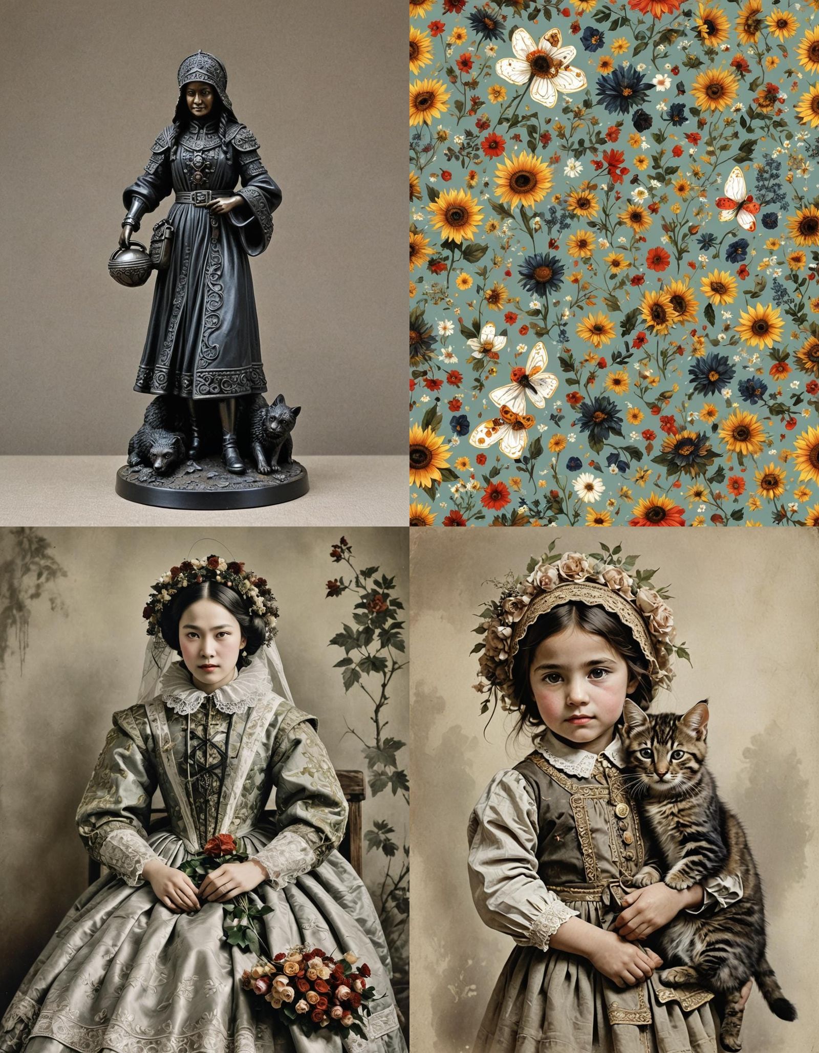 Turtle-Headed Girl in Space Suit, Van Gogh Style