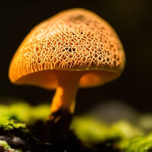Cordyceps Mushroom with Intricate Filigree Details