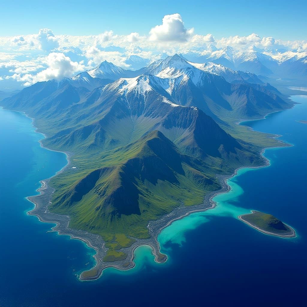 Alaskan Archipelago in Majestic Aerial Perspective