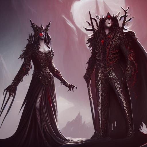 Vampire King and Queen Fantasy Concept Art