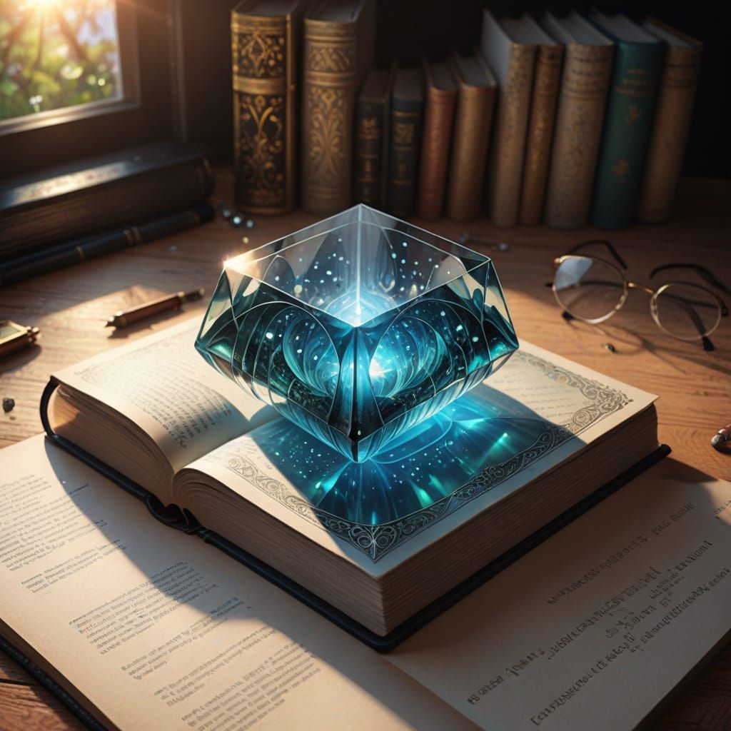 Glas Book in a Fantasy World Scene