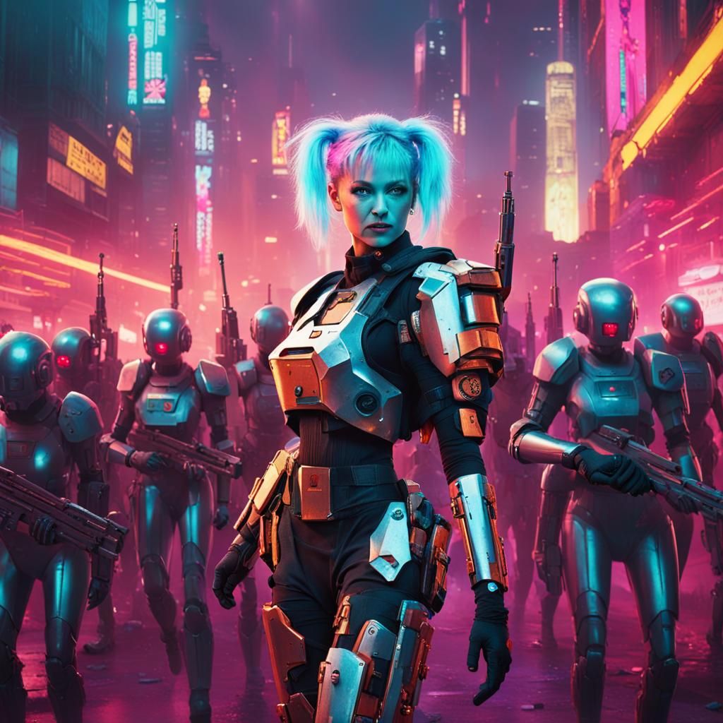 Cyborg Pop Star Leads Robot Army