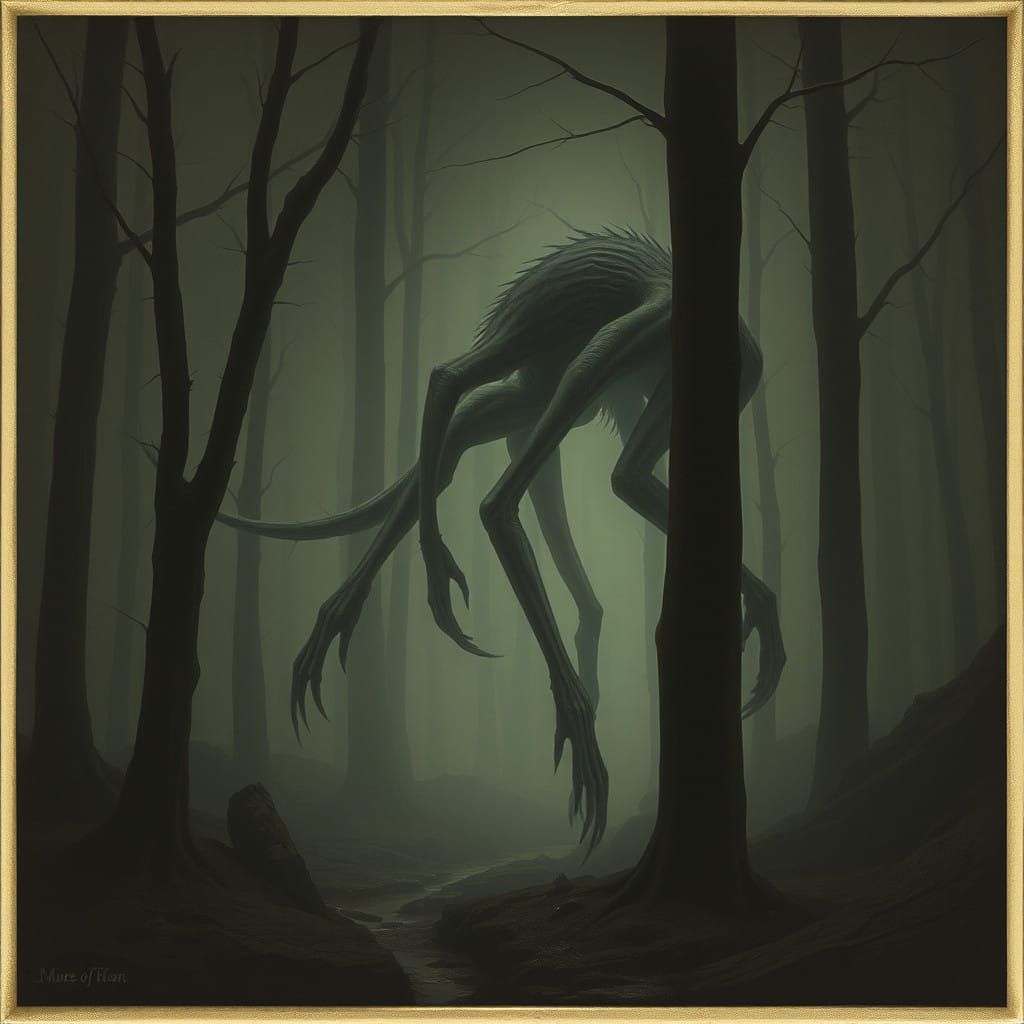 Ethereal Forest Nightmare in Gothic Style