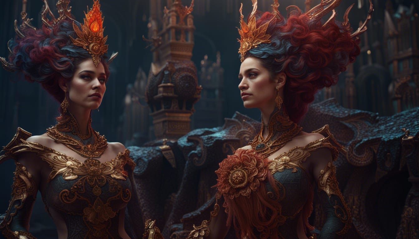 Beautiful Hell Queen in Detailed Matte Painting