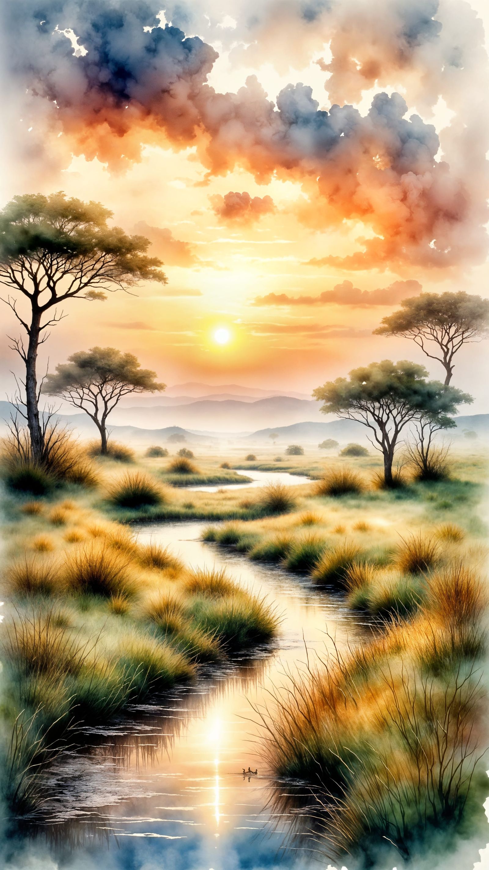 Impressionistic Serengeti Dawn