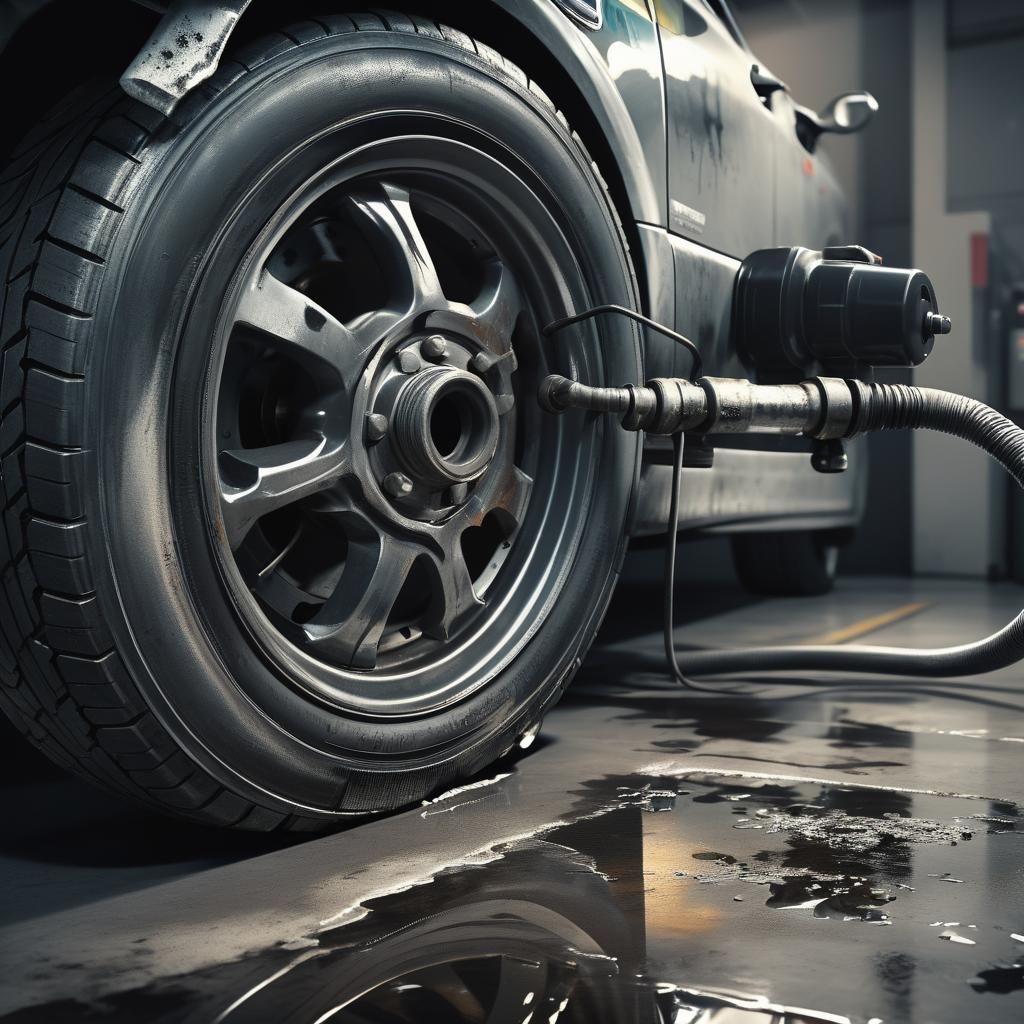 Hyper-Realistic Industrial Art: Inflating a Tire