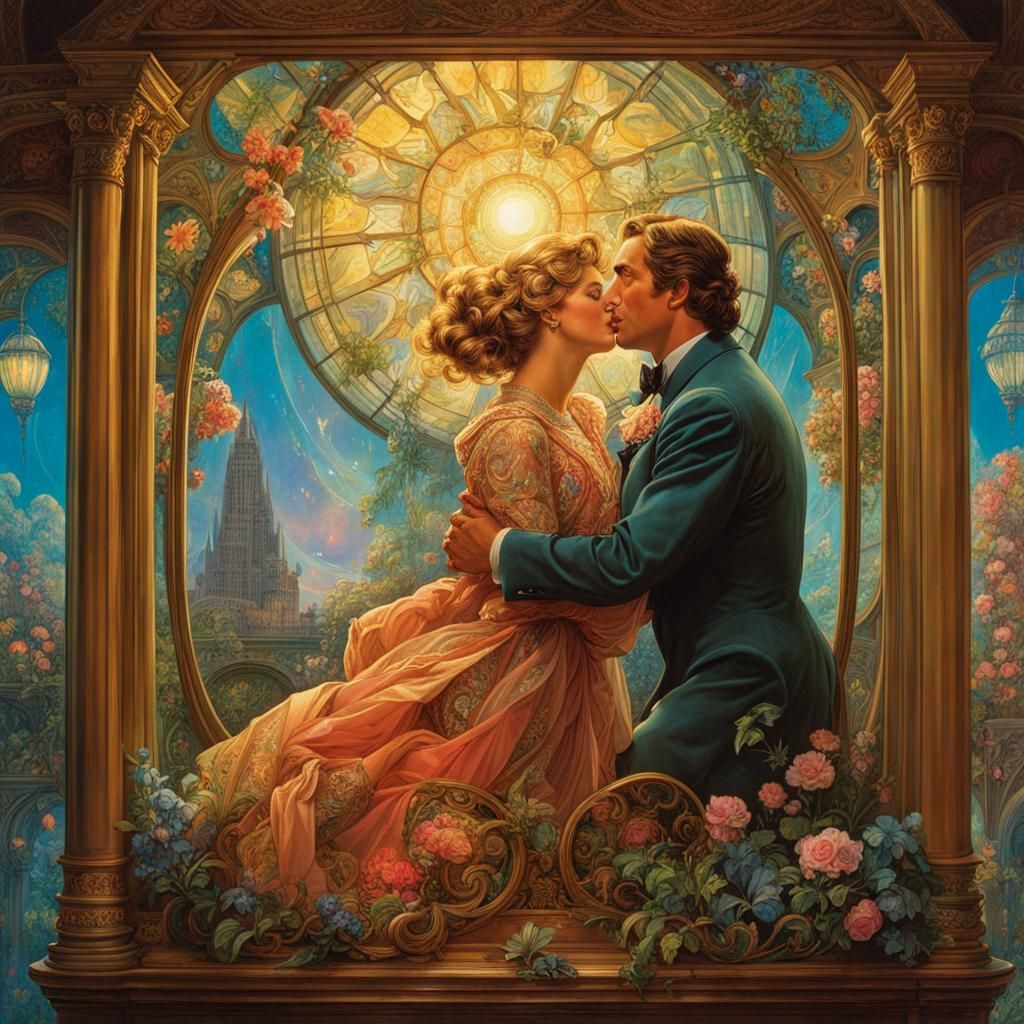 Glass Case of Emotion: Art Nouveau Fantasy