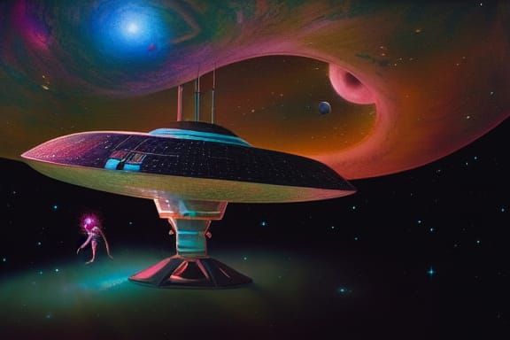 Cosmic Wormhole Journey in Hyperreal Mixed Media