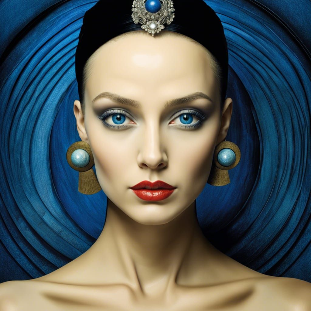 Eerie Precisionism Portrait of a Gorgeous Woman
