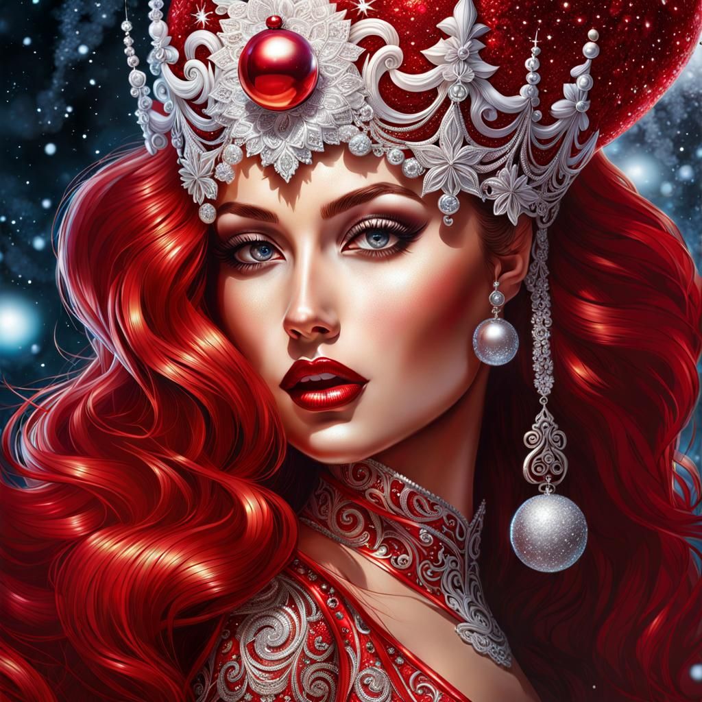 Whimsical Christmas Portrait in Photorealistic Style