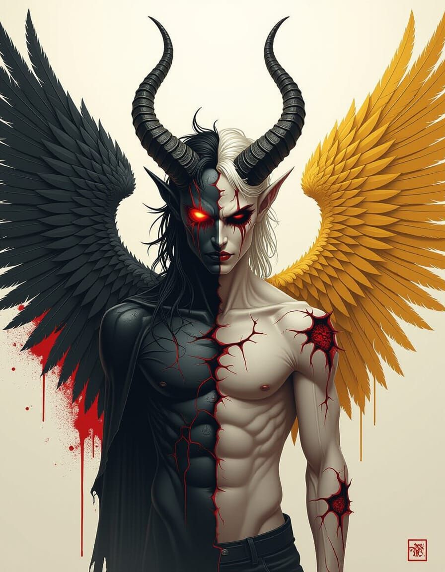 Tormented Demon's Transformation: A Horror Surrealism