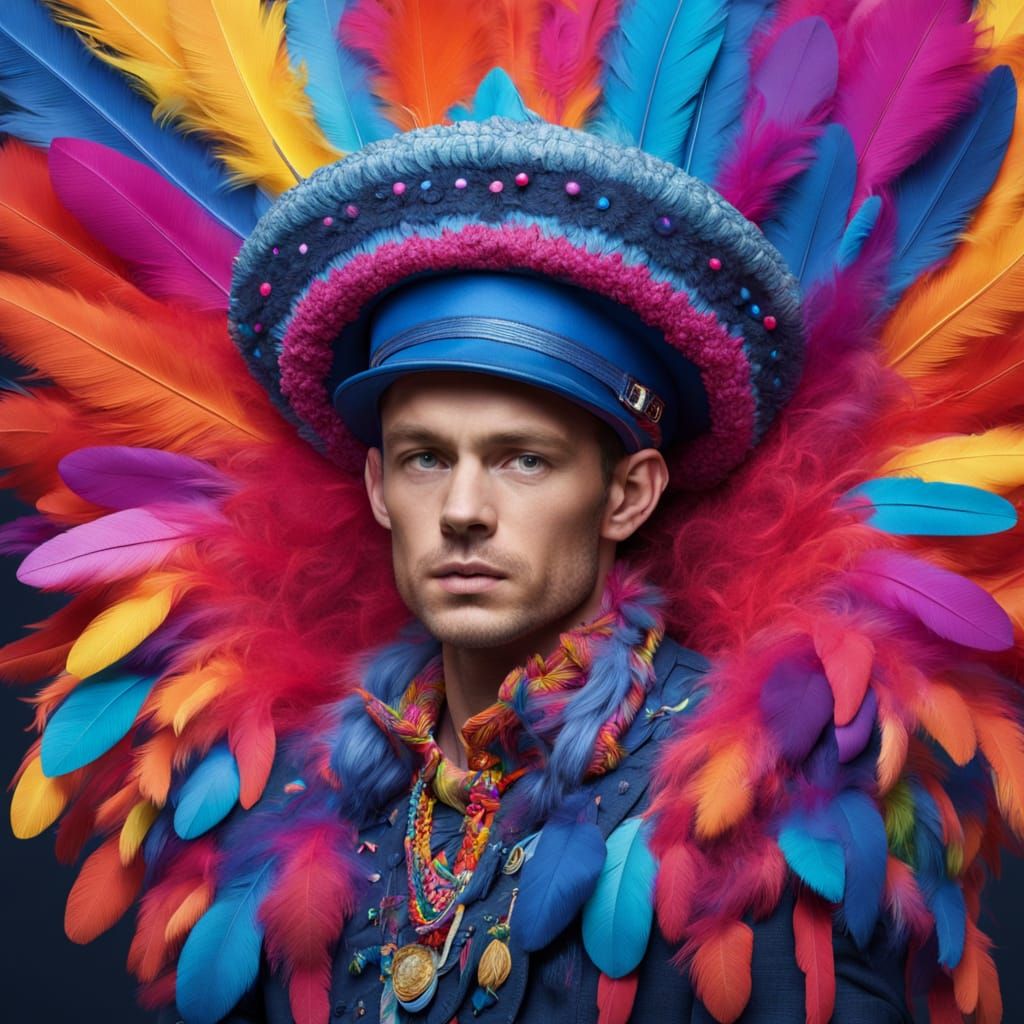 Sailor in Feathered Hat, Jeff Koons Style