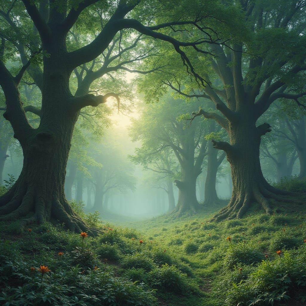 Mystical Thaarn Wilderness in Ethereal Twilight