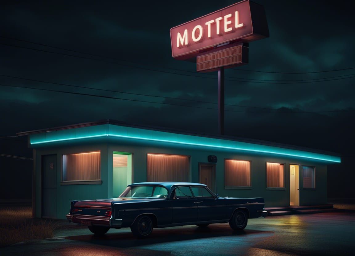 A solitary motel in a highway #2