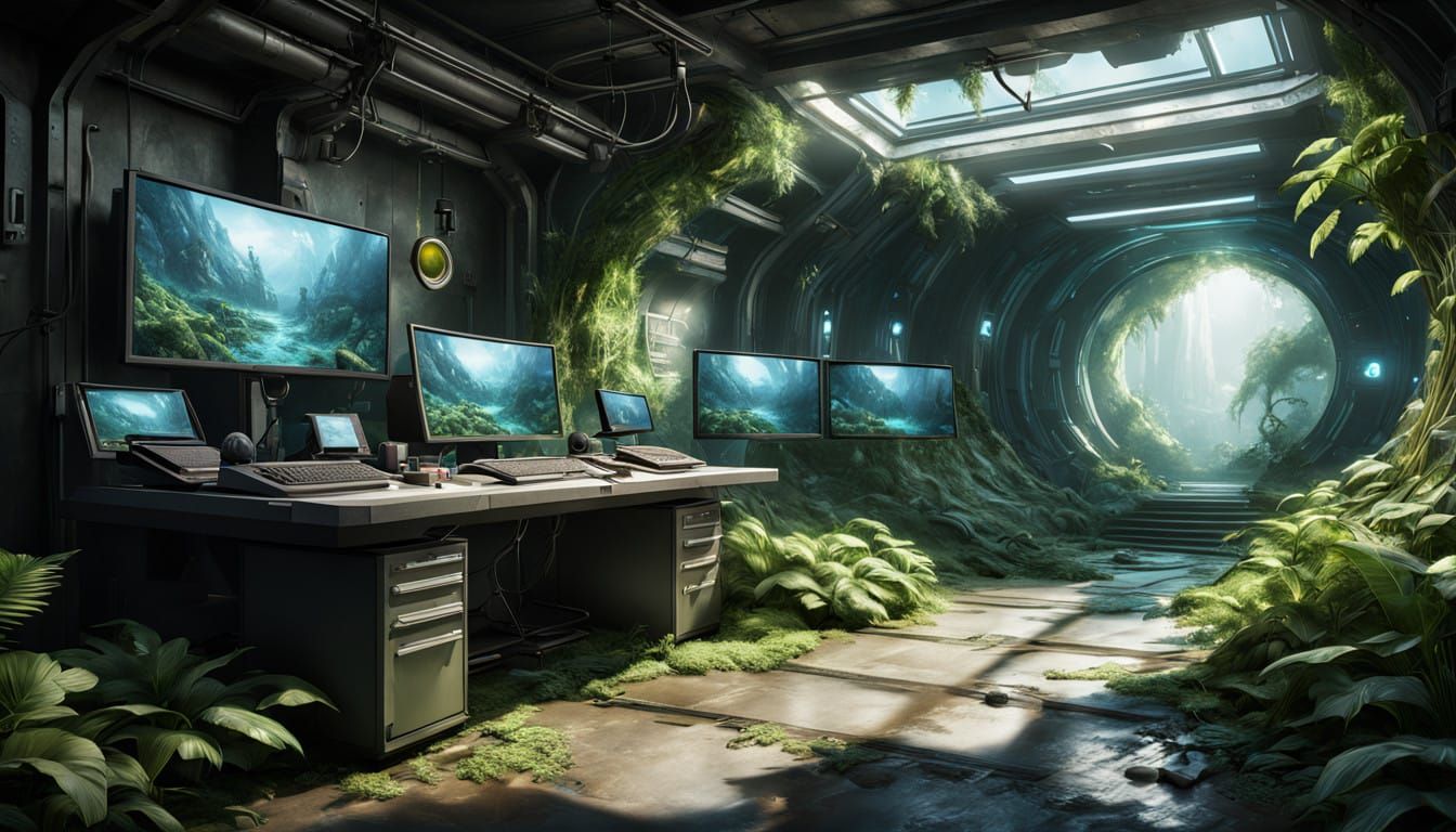 Epic Underground Research Facility in Unreal Engine 5 Style