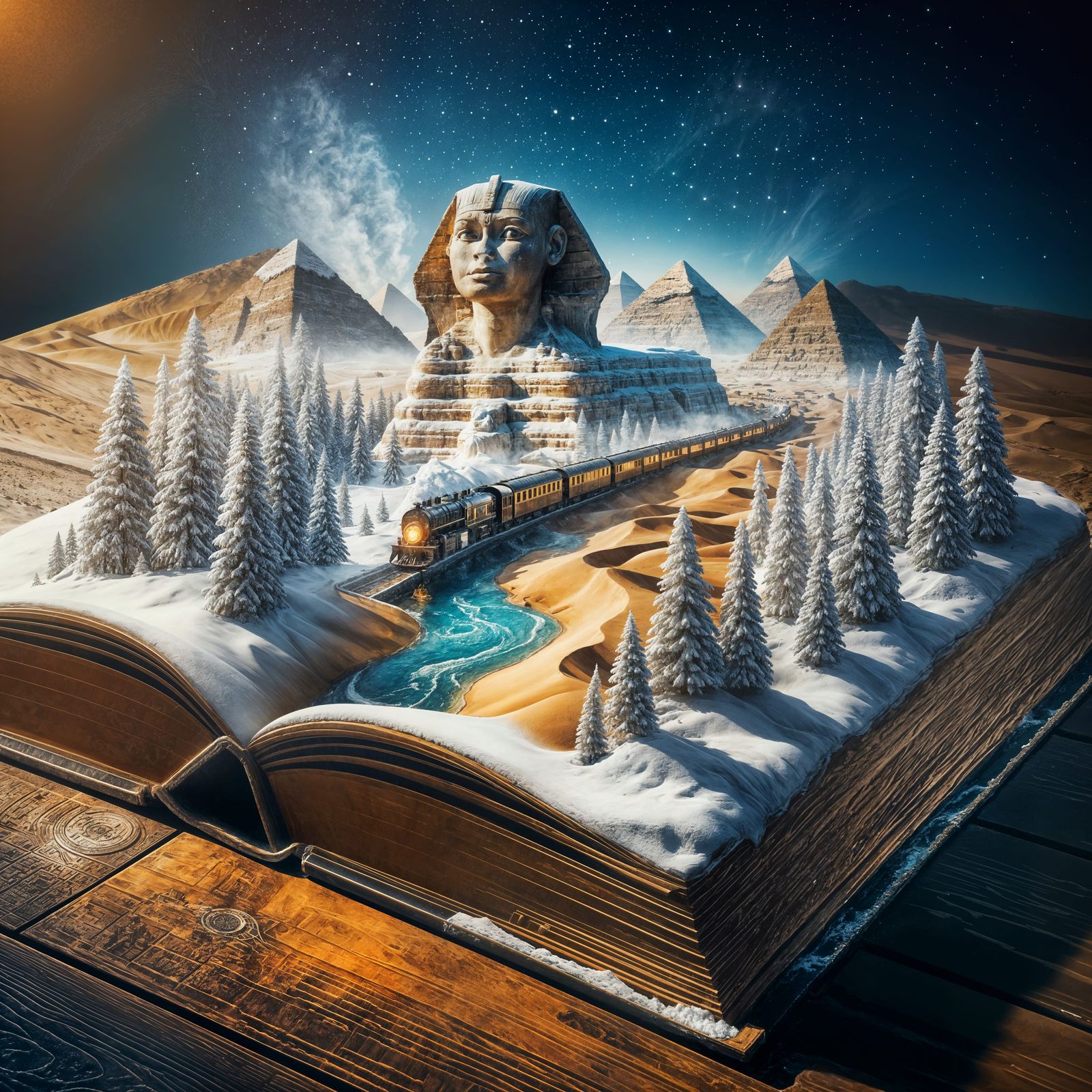 Egyptian Fantasies Unfold within Ancient Tomes