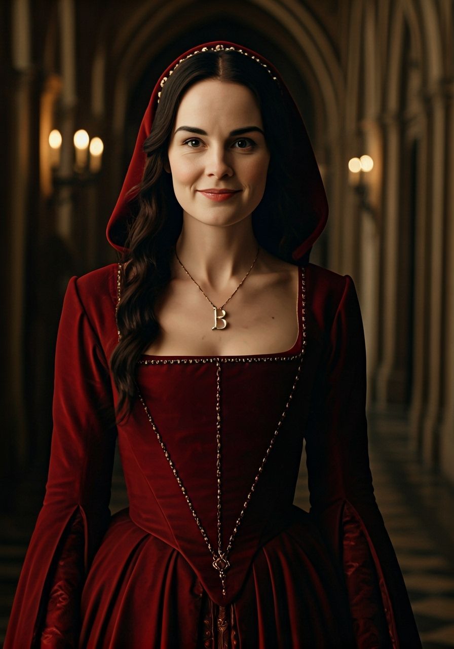 Michelle Dockery as Anne Boleyn in Tudor Gown