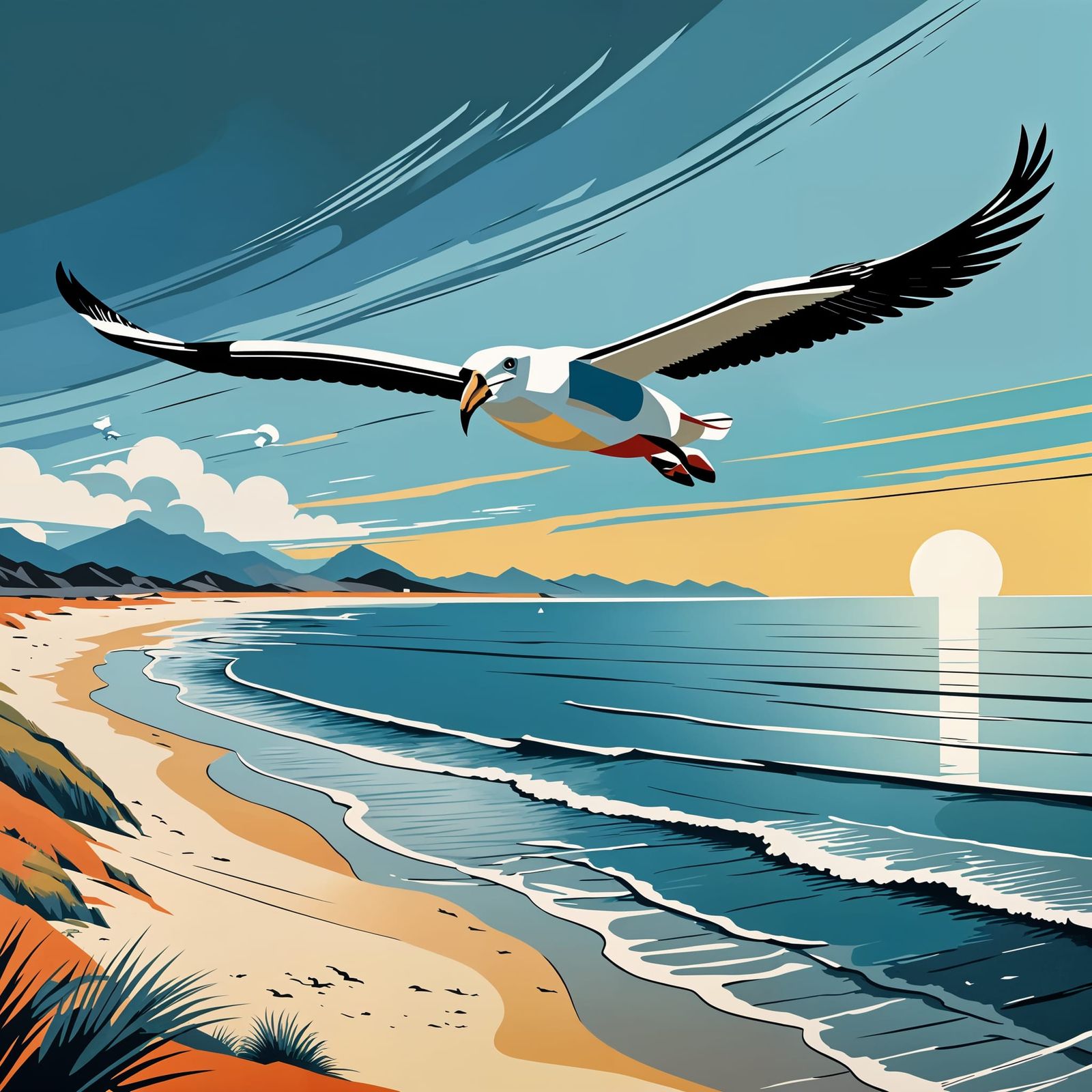 Albatross in Bauhaus Style