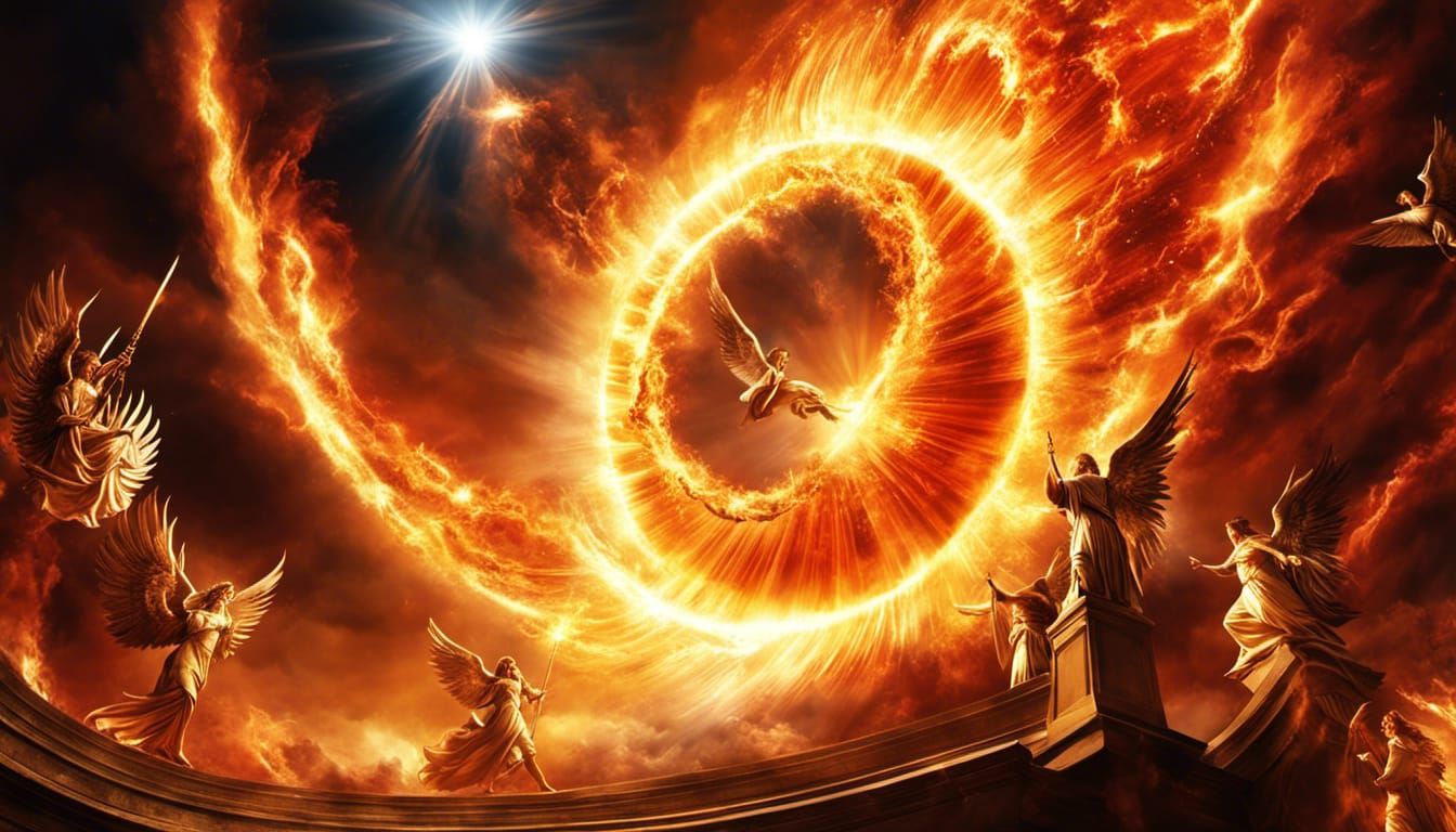 Glorious Shining God of Light on Cosmic Throne