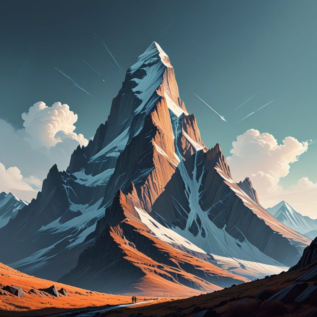 Epic Monumental Structure in Minimalist Style