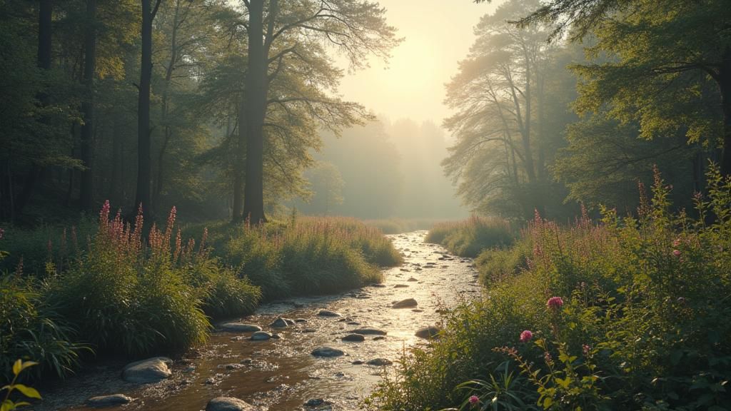 Idyllic Forest Brook: A Vision of Beauty