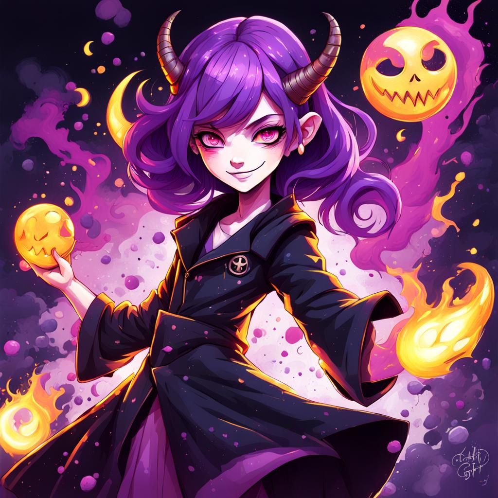 Evil Magical Girl Battles Good: Graffiti Art