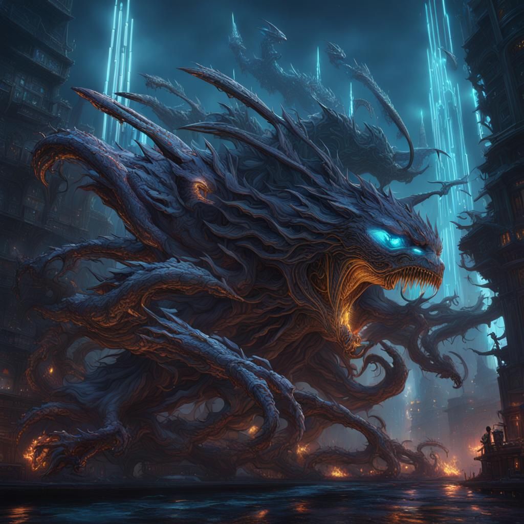 Cyber Banshee in Detailed Matte Painting