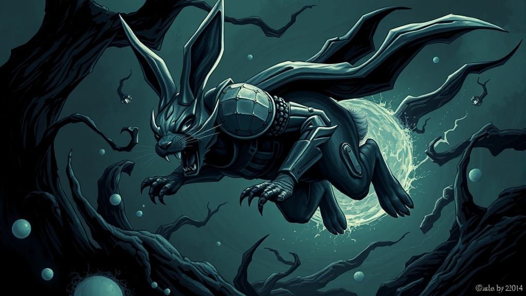 Burrow deep
Where shadows reign
Gnashing teeth
The cosmic pa...