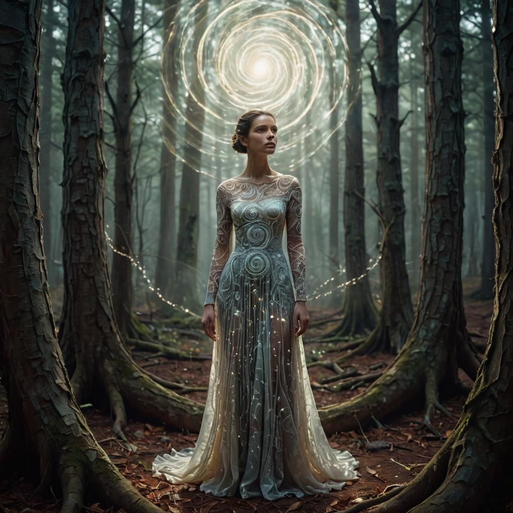 Ethereal Spiral: Surreal Precisionism in Digital Art