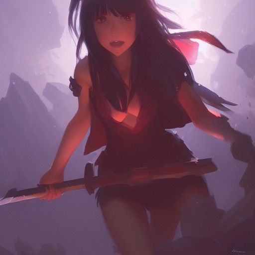 Megumin Illustration in Fantasy Art Style