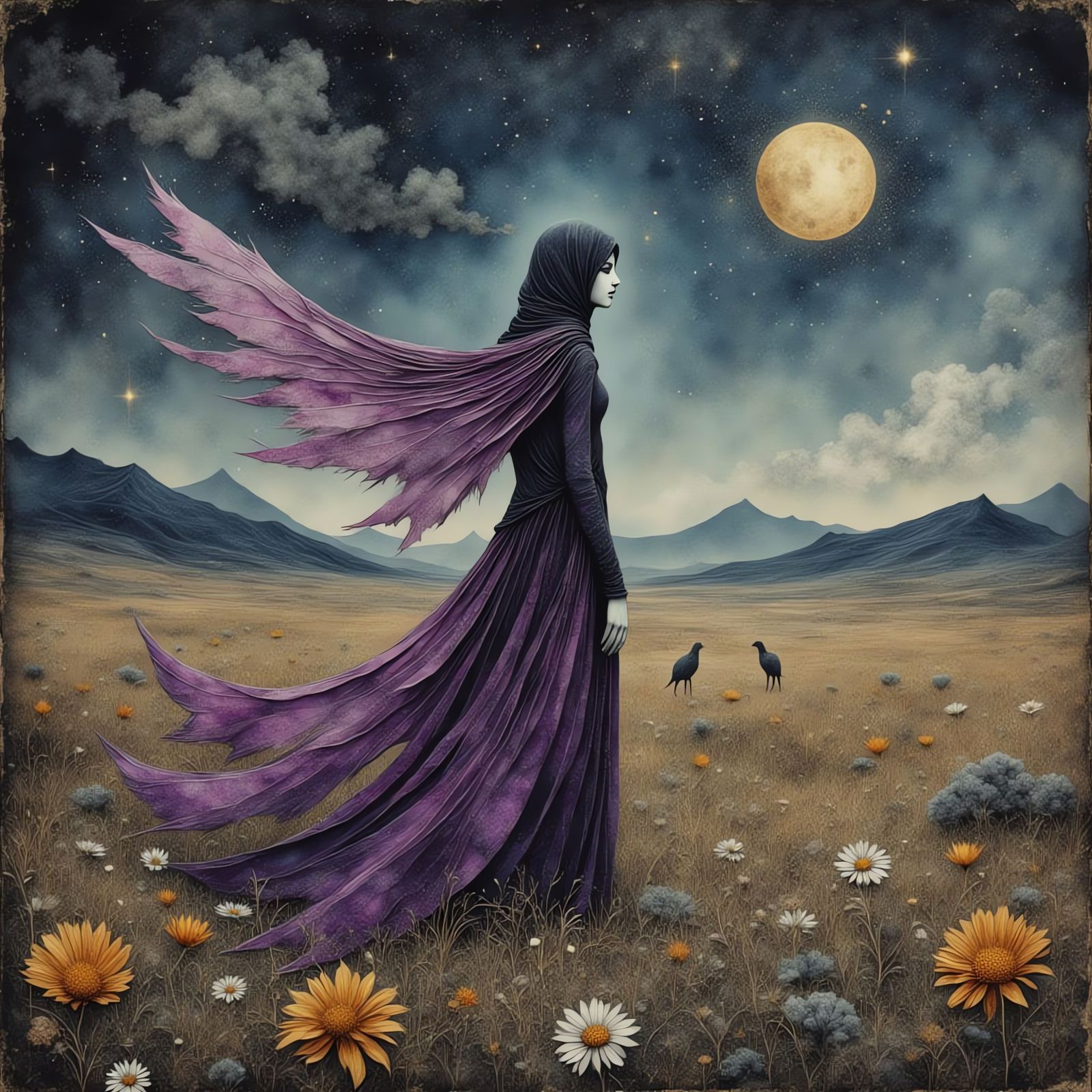 Ethereal Steppe Spirit in Digital Art Style