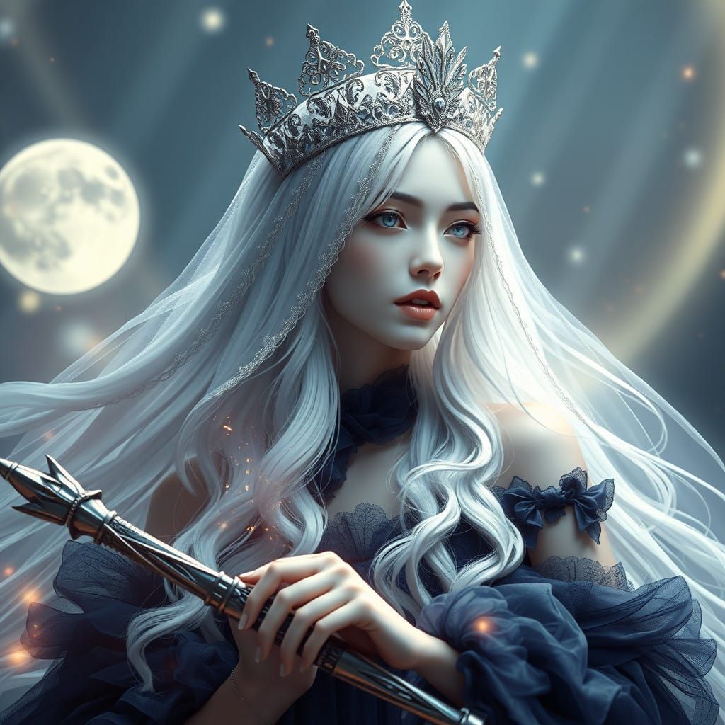 Gothic Moon Queen in 3D Anime Art